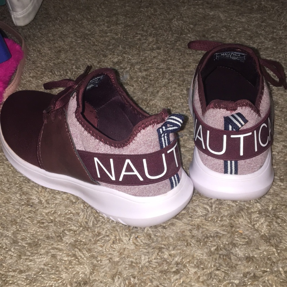 Maroon Nautica sneakers